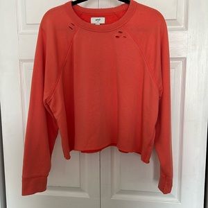 Aerie Distressed Cropped Sweatshirt